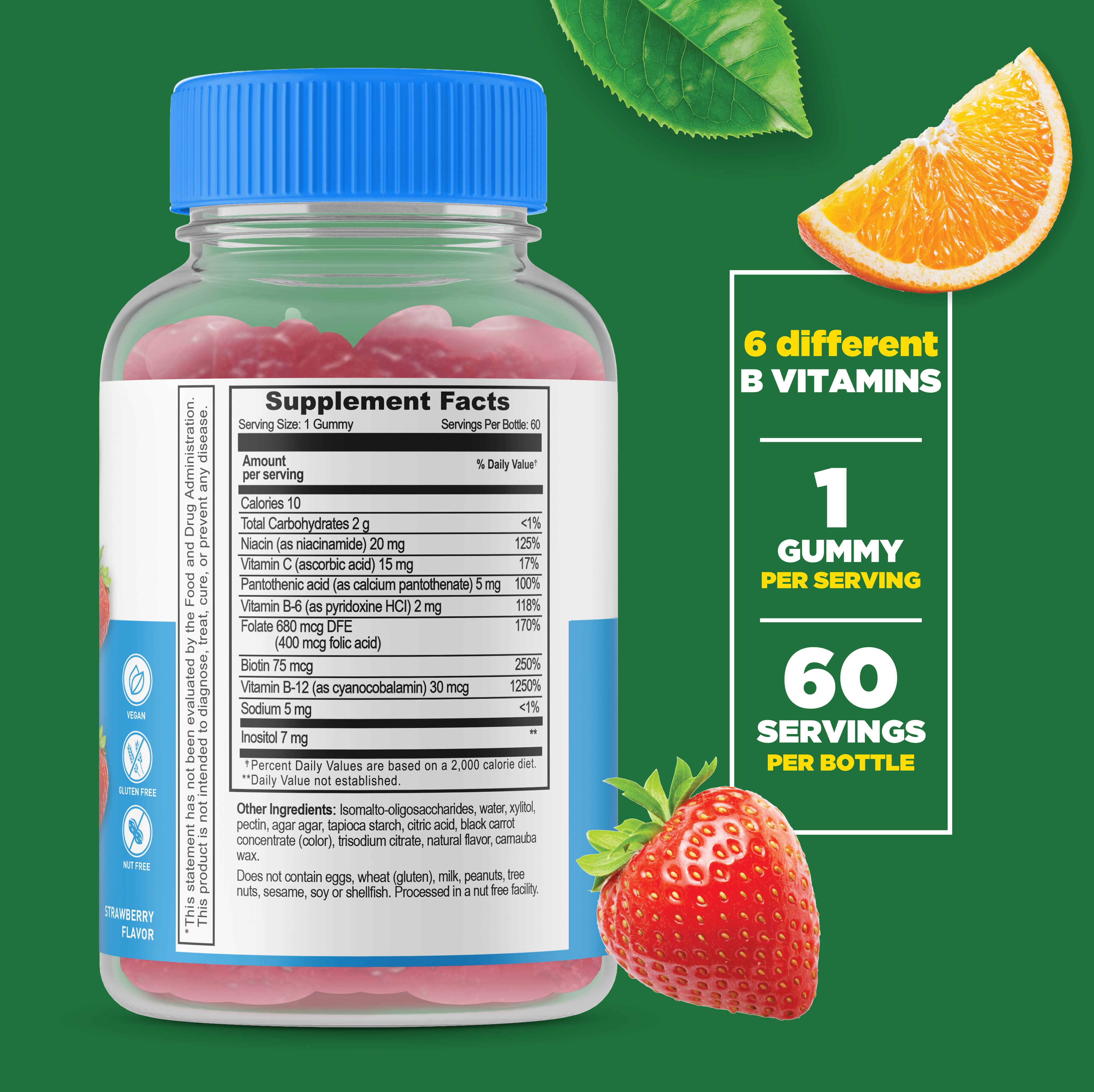Lifeable - Wholesale Oral Supplement/Vitamin - Lifeable Sugar Free Vitamin B Complex with Vitamin C Gummies1