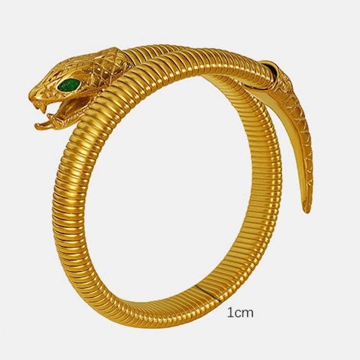 LanLivia - Wholesale Bangle Bracelet - Chunky Cobra Design Stretch Bracelet2