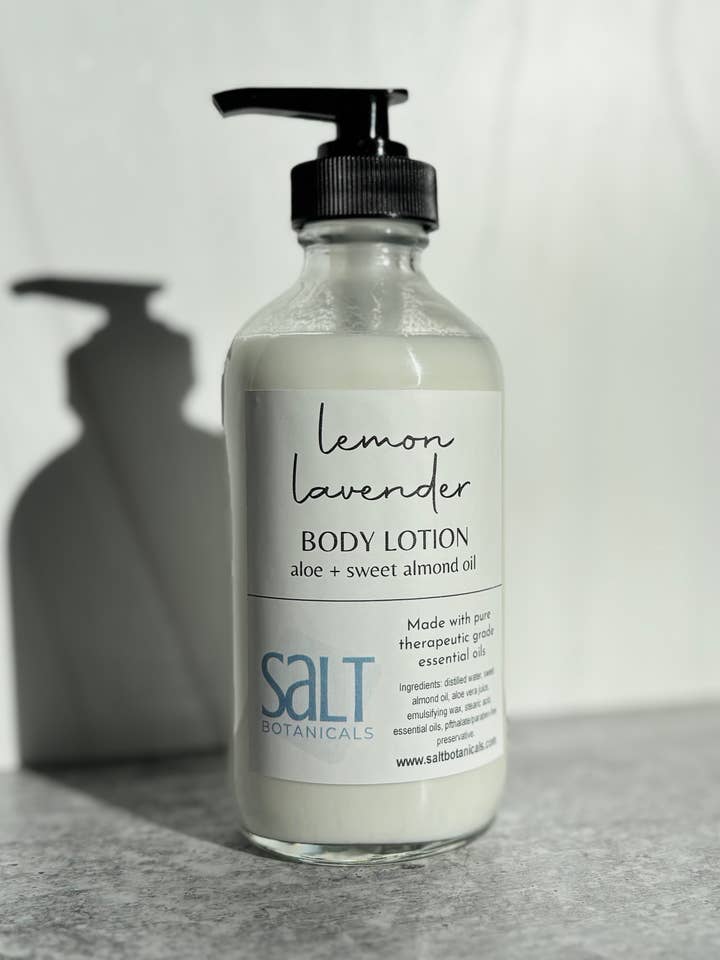 Lemon Lavender Lotion for wholesale by Salt Botanitcals