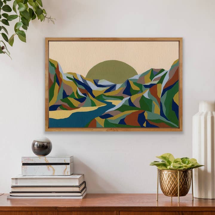 Coastal Range | Horizontal Mountain Art Print for wholesale by Curate Paper Co.