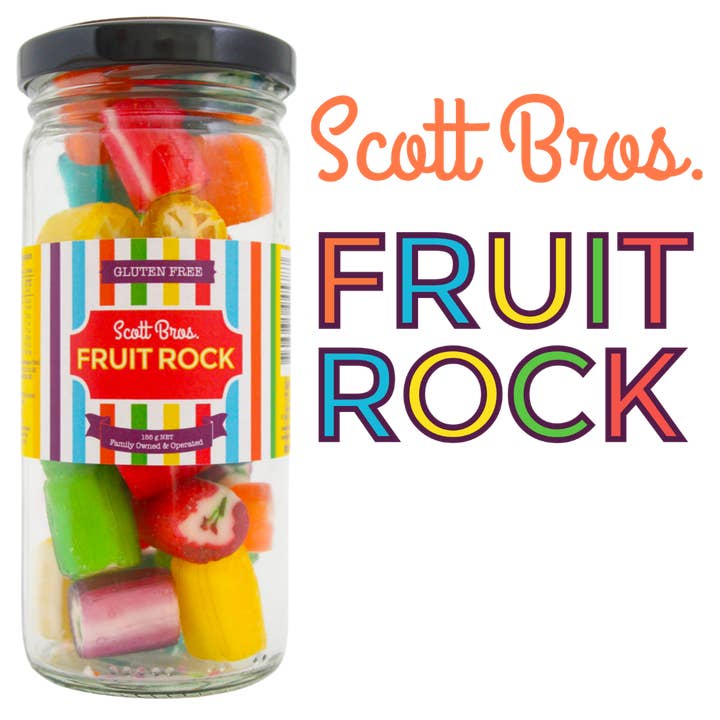 Scott Bros. CANDY - Wholesale Hard Candy - Best Seller 1-Tier Counter Display - 48 Jars / 4 Flavours