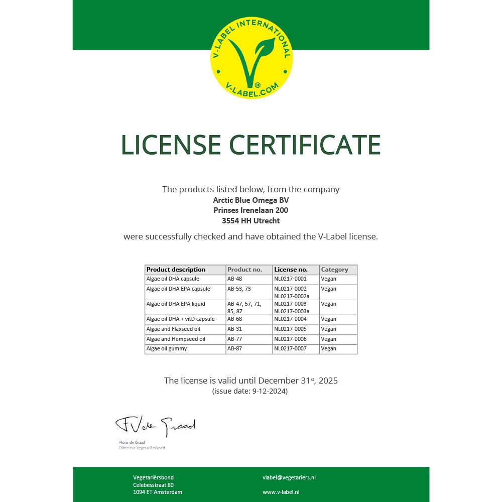 Arctic Blue - Wholesale Oral Supplement/Vitamin - Algae oil DHA and EPA and Hemp Seed Oil ALA with Vitamin D3 -8