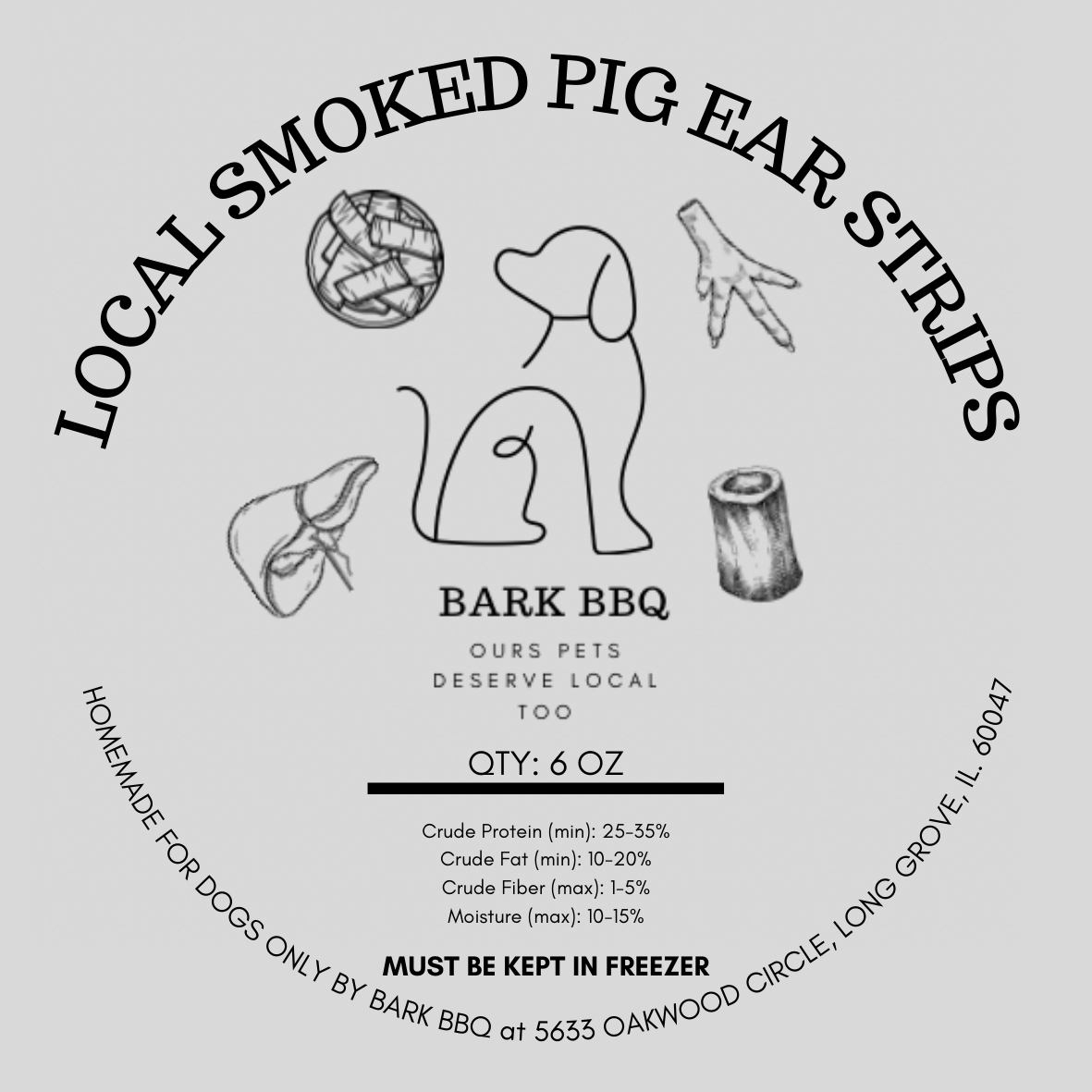 Bark BBQ - Wholesale Pet Treats - Dog - Smoked Pig Ear Strips1