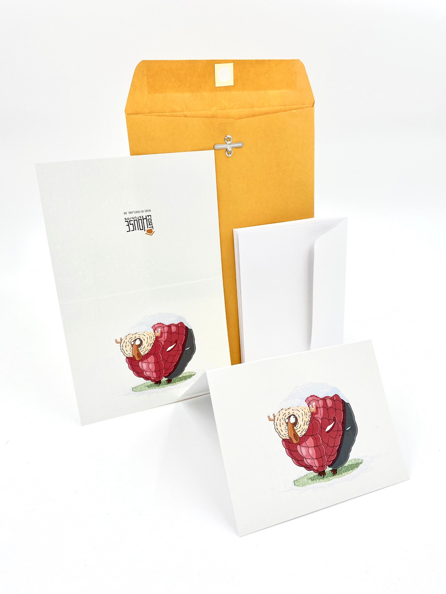 FortHouse Studios - Wholesale Season's Greetings Card - Bundle Up Moose Cards3