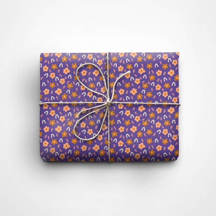 Falling Flowers Wrapping Paper for wholesale by Edenwilde