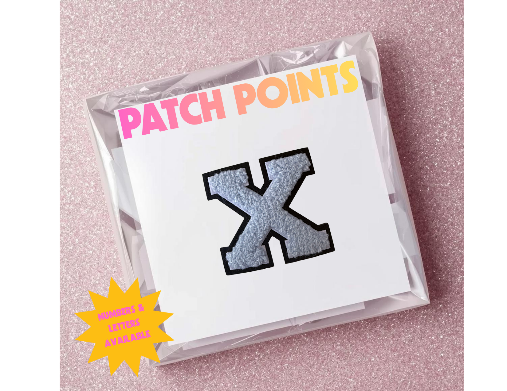 Patch Points - Wholesale Patch - Baby Blue Varsity Letter Sticker & Iron On26