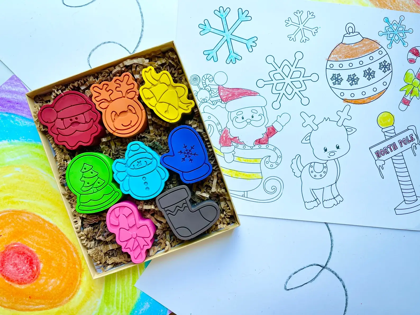 KagesKrayons - Vente Crayon – enfant et bébé - Coffret cadeau de luxe avec crayons de Noël4