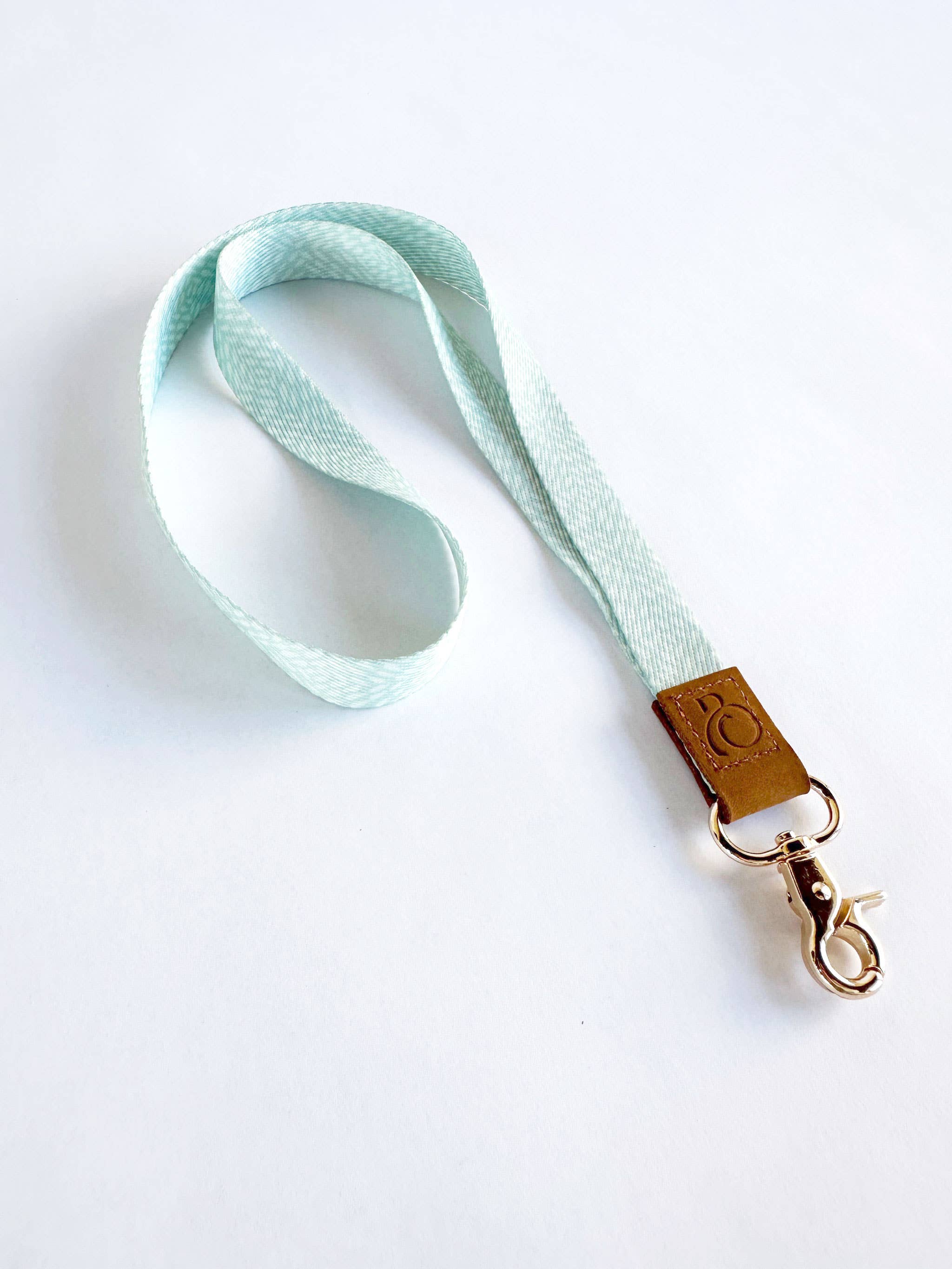 Beth Schneider Designs, LLC - Wholesale Lanyard - Women's - Neck Lanyard with Leather Embossed Closure and Gold Lobster Claw0