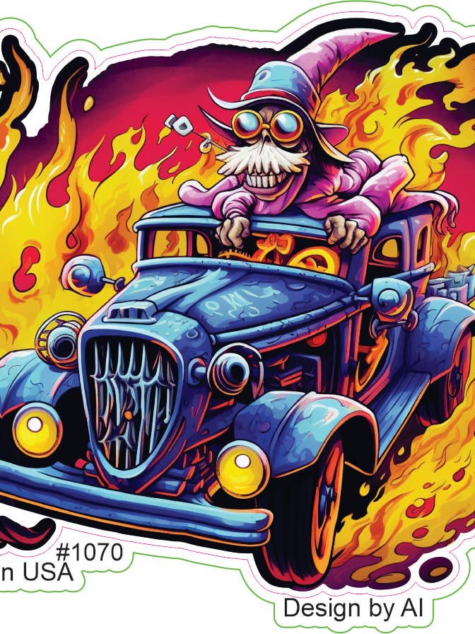 Fun Magical Flame Rider Sticker for wholesale by Big monkey