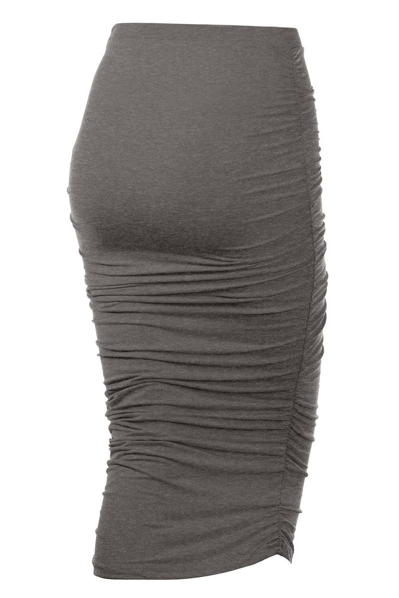 NINEXIS - Wholesale Skirt - Women's - CWBMS070_Slim Fit Ruched Long Pencil Skirt29
