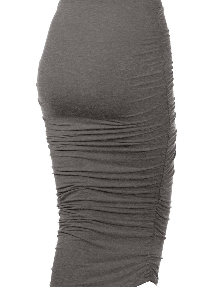 NINEXIS - Wholesale Skirt - Women's - CWBMS070_Slim Fit Ruched Long Pencil Skirt29
