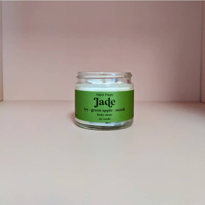 Mini bougie en jade pour la vente par Ghost Poppy