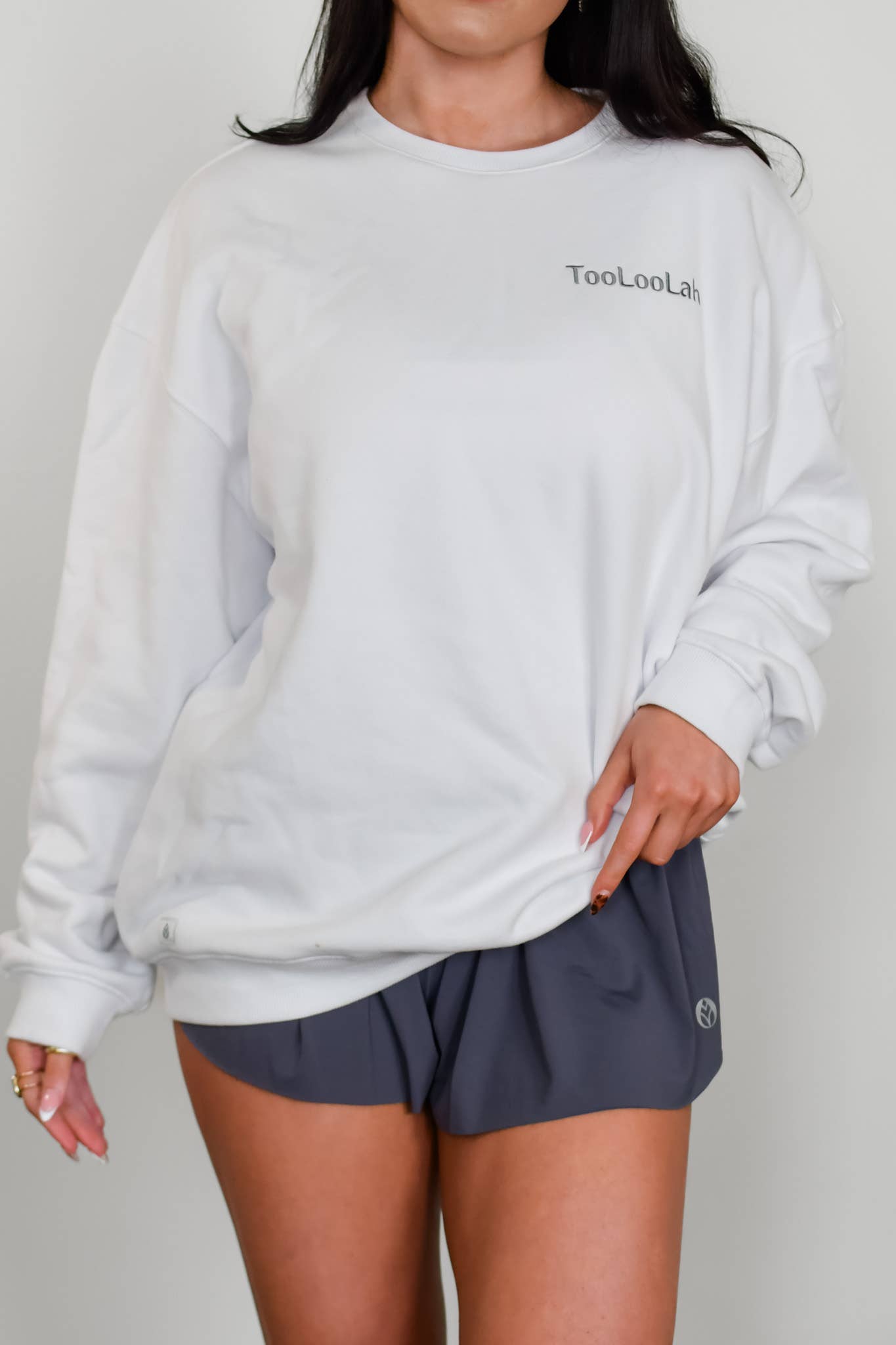 TooLooLah - Wholesale Sweatshirt - Women's - Baseline Embroidered Sweatshirt - White1