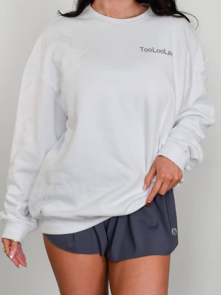 TooLooLah - Wholesale Sweatshirt - Women's - Baseline Embroidered Sweatshirt - White1