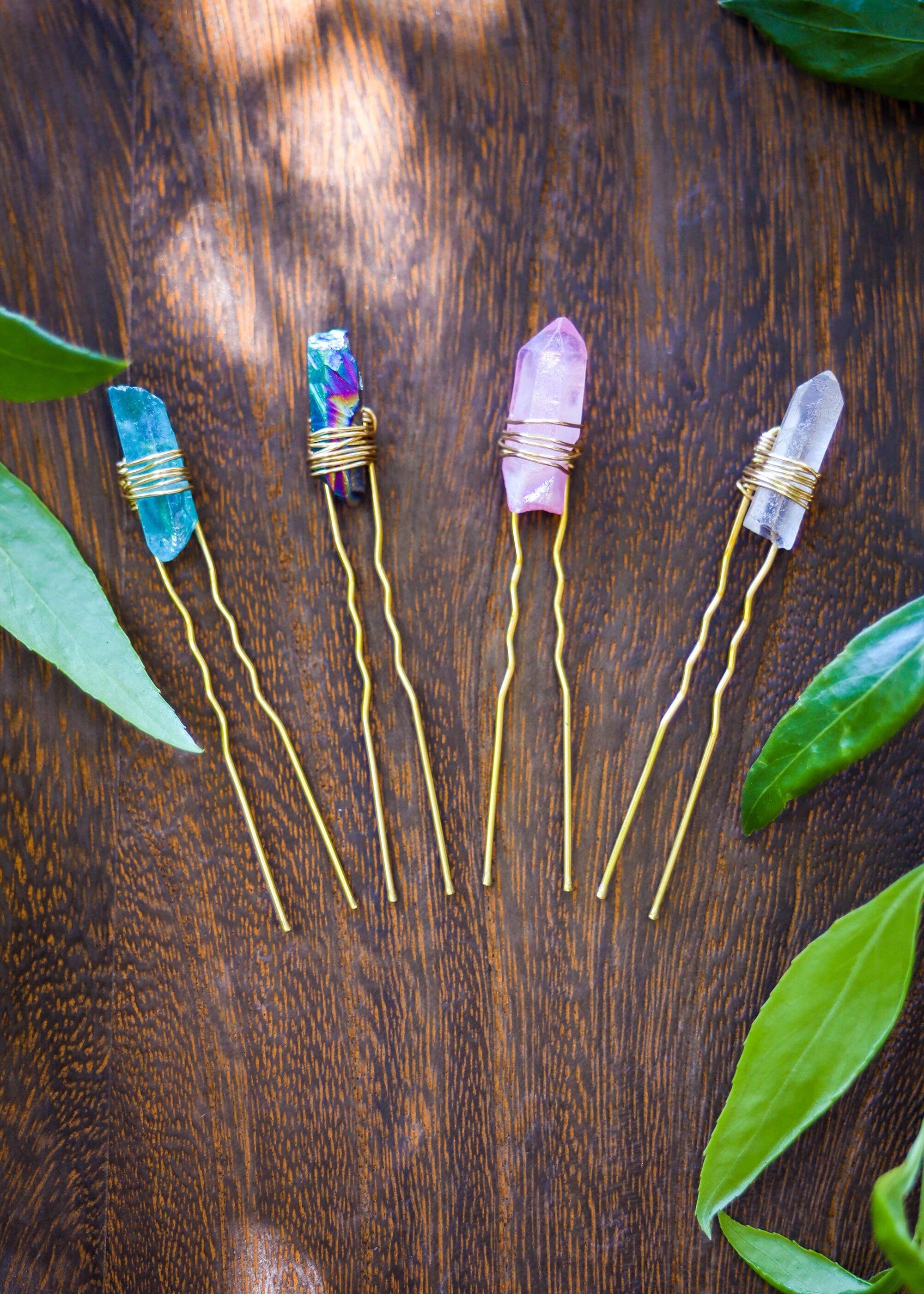 Elise Marie DeSigns - Wholesale Hair Pin - Crystal Hair Pin | Wire Wrapped Raw Quartz Hair Accessory 6