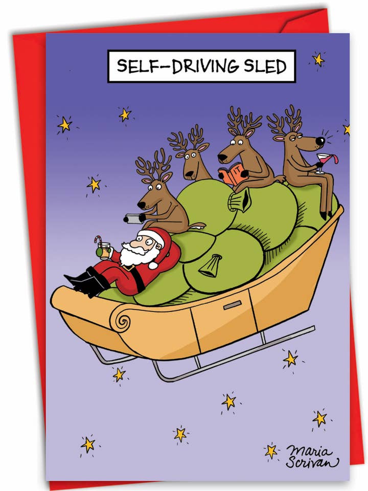 Biglietto di Natale - Sled a guida autonoma per la vendita all'ingrosso da parte di NobleWorks