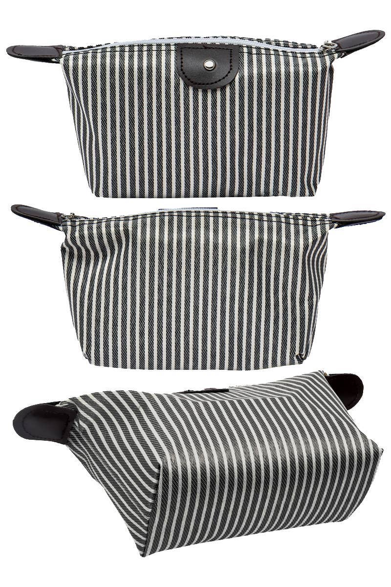 ASSORTED Harbor Stripe Organizer Pouch Travel Bag for wholesale on Faire3