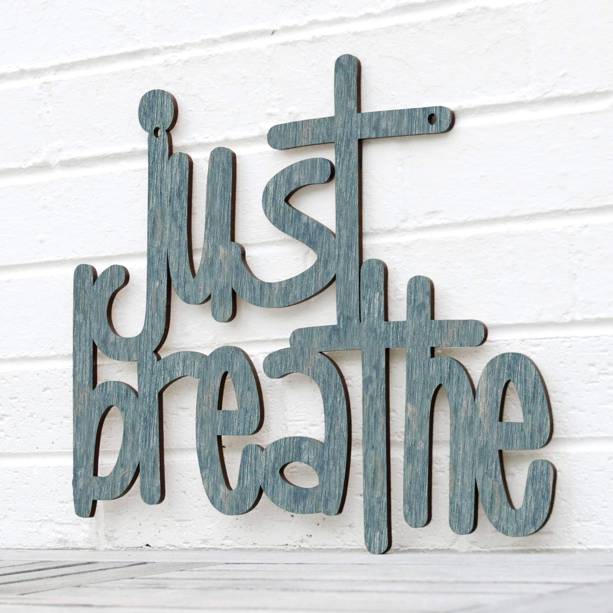 Spunky Fluff - Wholesale Wall Sign - Just Breathe, Inspirational Wood Wall Art Sign15