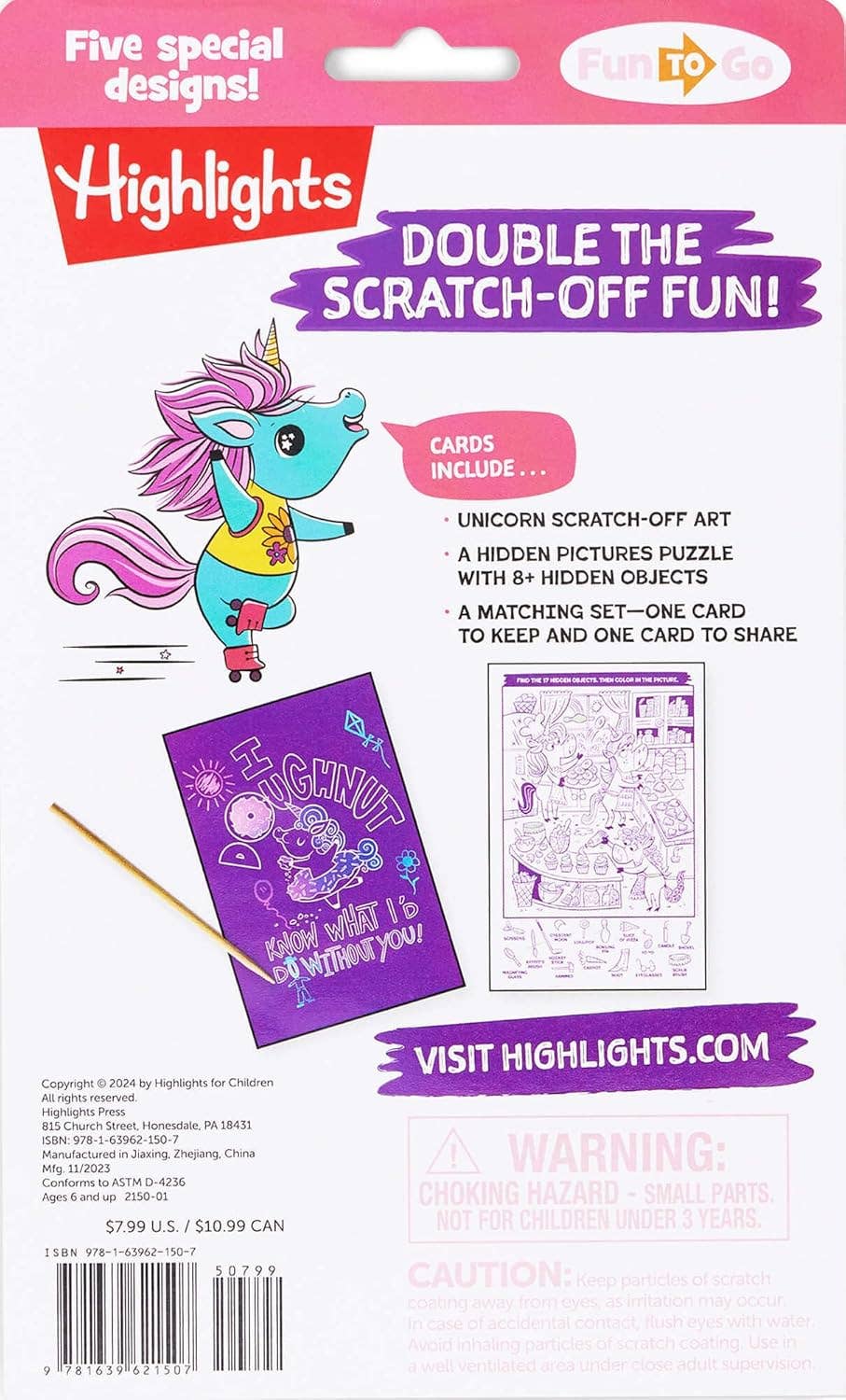 Highlights for Children - Wholesale Coloring & Activity Book - Kids & Baby - Scratch-and-Play Unicorn Hidden Pictures1