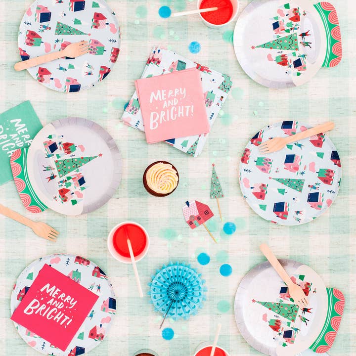 Jollity & Co. + Daydream Society - Wholesale Disposable Plate - Snow Day Large Plates - 8 Pk.2
