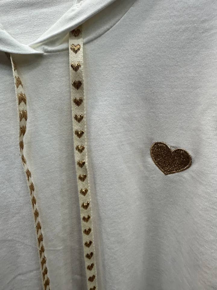 Mimi & Gogo - Wholesale Hoodie - Women's - Embroidered heart hoodie @9020_SweatCoeur7