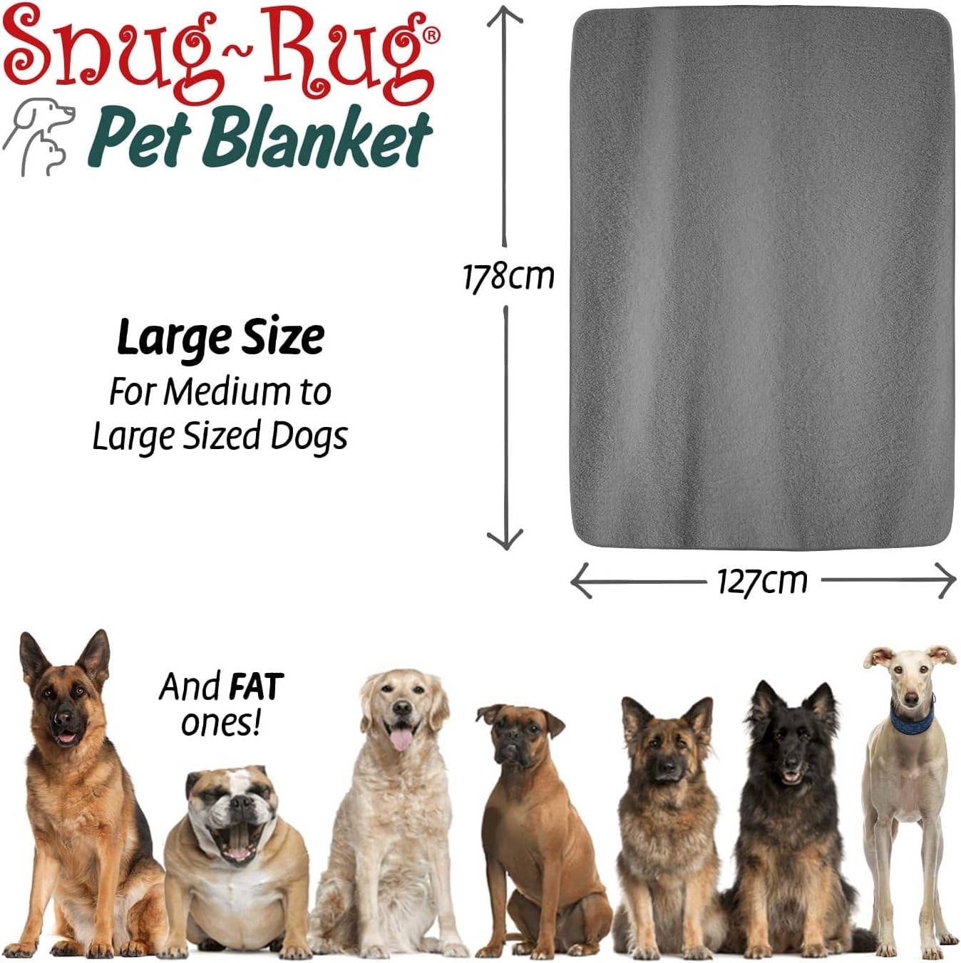 Wholesale Gifts Tomorrow – Großhandel Haustierdecke – Katze/Hund – Snug Rug Haustier Sherpa Fleece Decke Groß 127 x 178 cm3