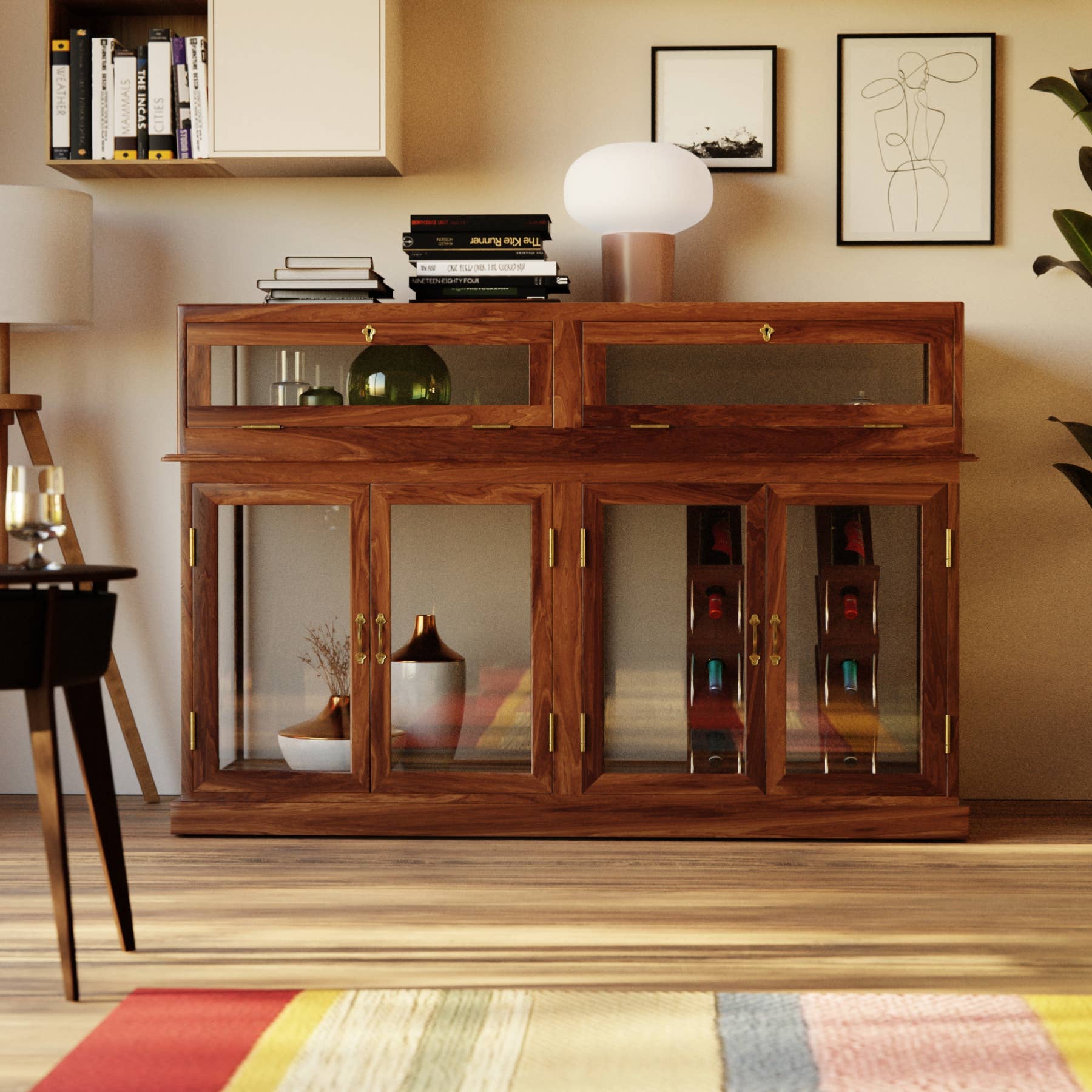 Natural Havana Display Cabinet - Rectangle for wholesale on Faire9