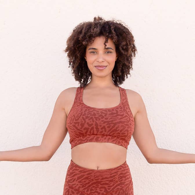 Gloria sujetador deportivo de doble capa, espalda cruzada, TENCEL™ para venta al por mayor de Jaya