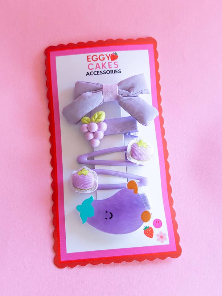 Aubergine Puffigt Rosettset för wholesale av Eggy Cakes