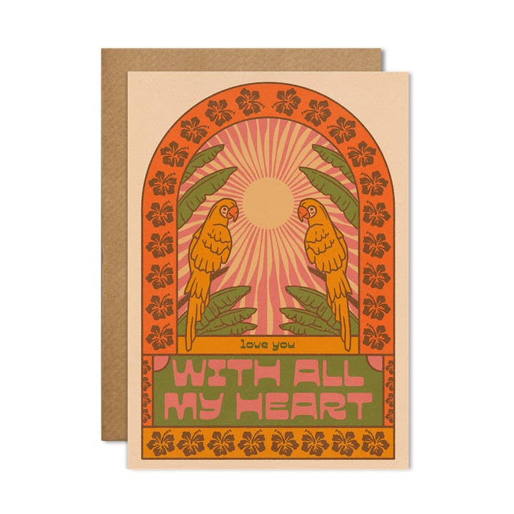With All My Heart card for wholesale by cai & jo USA