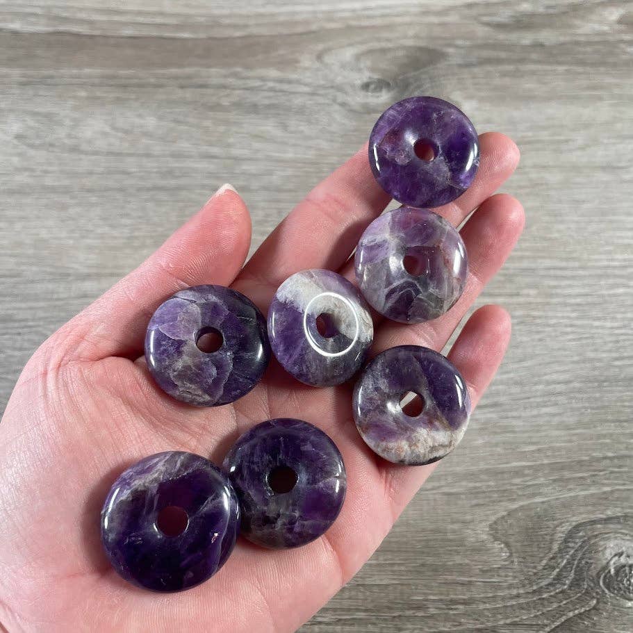 Keystone Crystals - Wholesale Spiritual Stone/Crystal - Donut Pi Stone 30mm Gemstone Pendant –  Strung or Plain41
