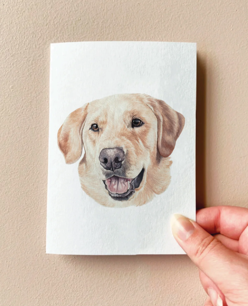 Annalise Paints - Wholesale Everyday greeting card - Lotus the Labrador Card0