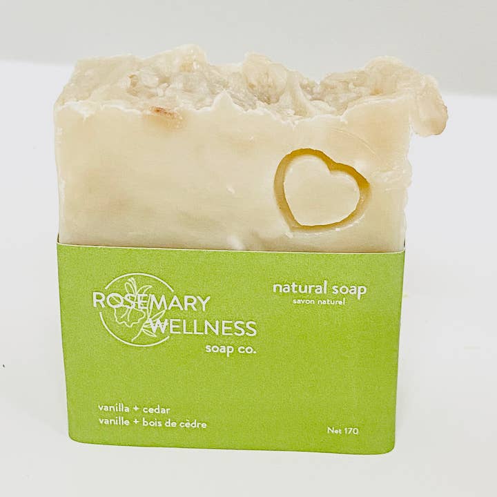 Vanilla + Cedar Soap for wholesale by Rosemary Wellness