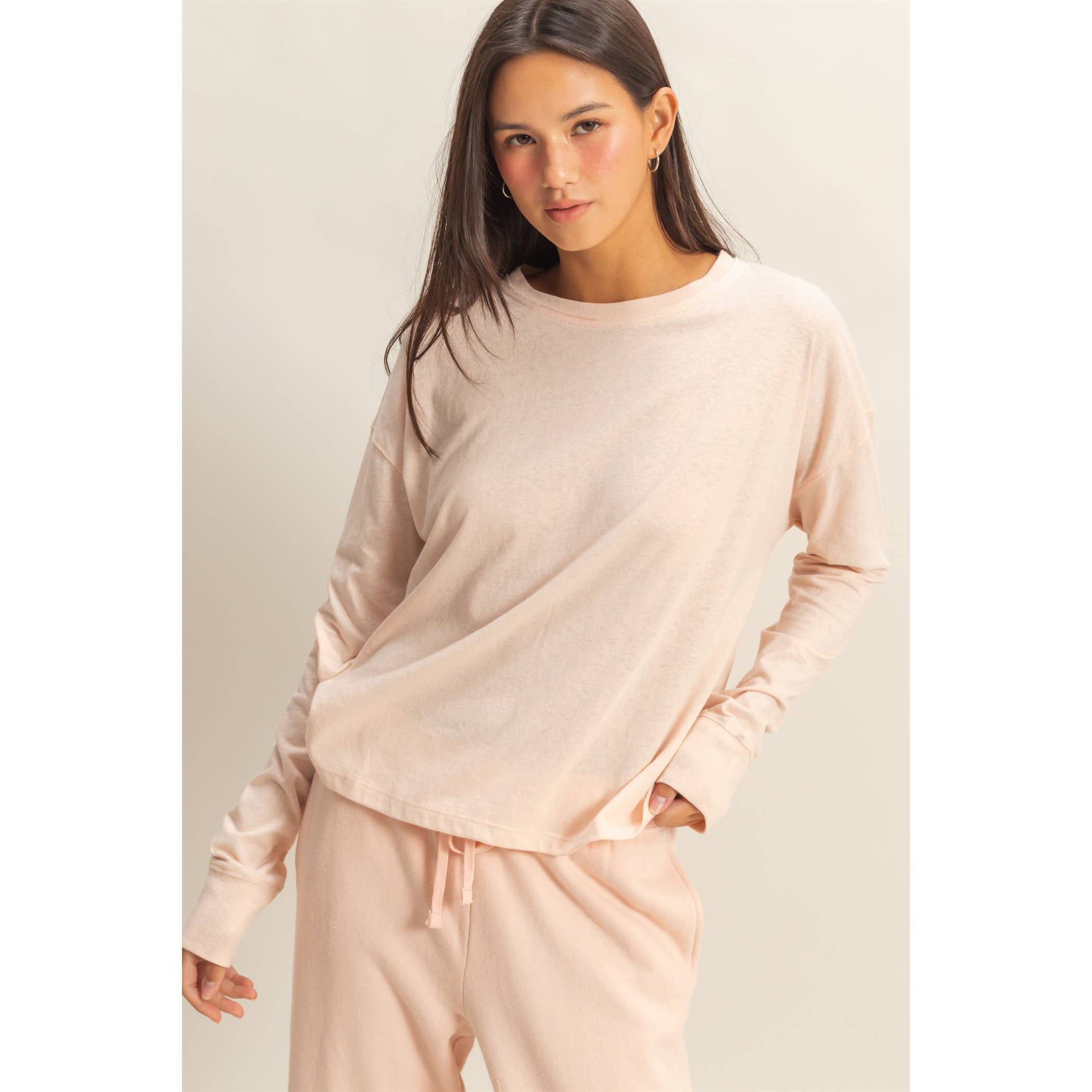 HYFVE – Engroshandel Skjorte - Dame – Langærmet T-shirt med rund hals0