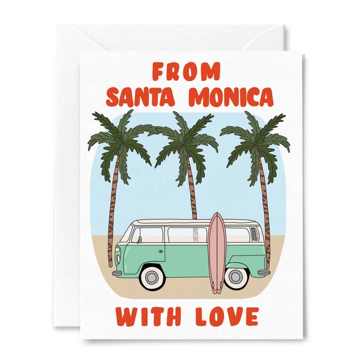 Illustrating Amy - Wholesale Travel Card - From Santa Monica Beach Card0