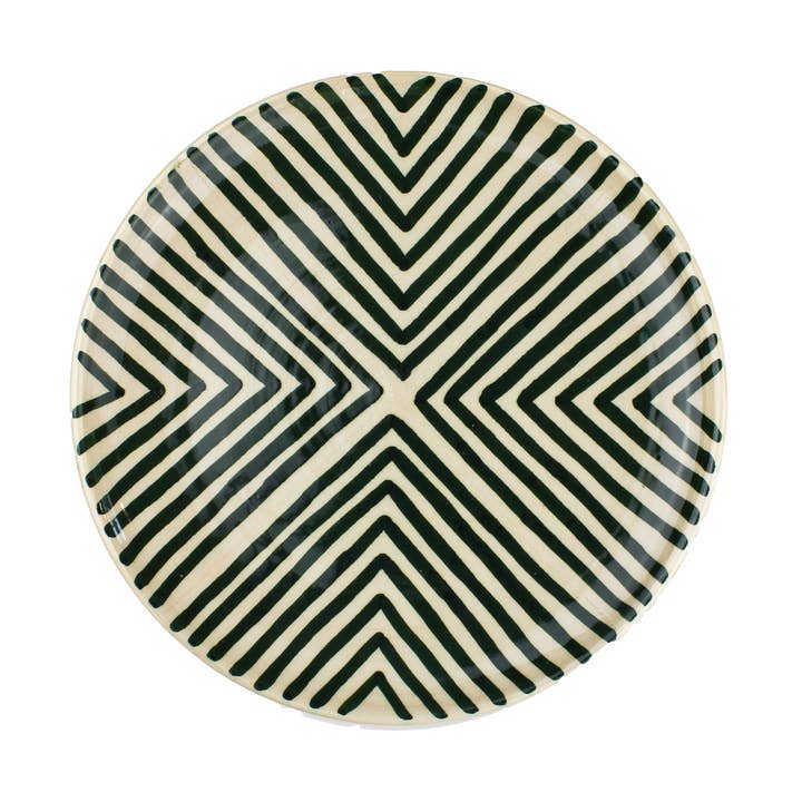 Artisan-Crafted Sahara Green Salad Plate for wholesale by The Moro Company