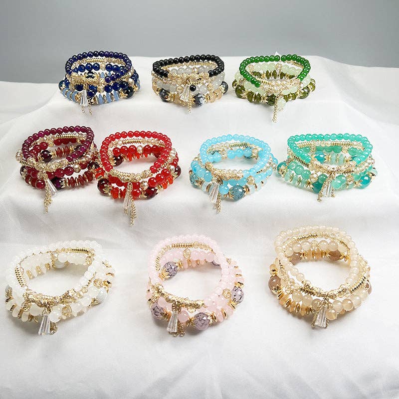 SALINA TRADING INC - Wholesale Beaded Bracelet - Boho Women Fashion Creative Crystal Beaded Bracelet10