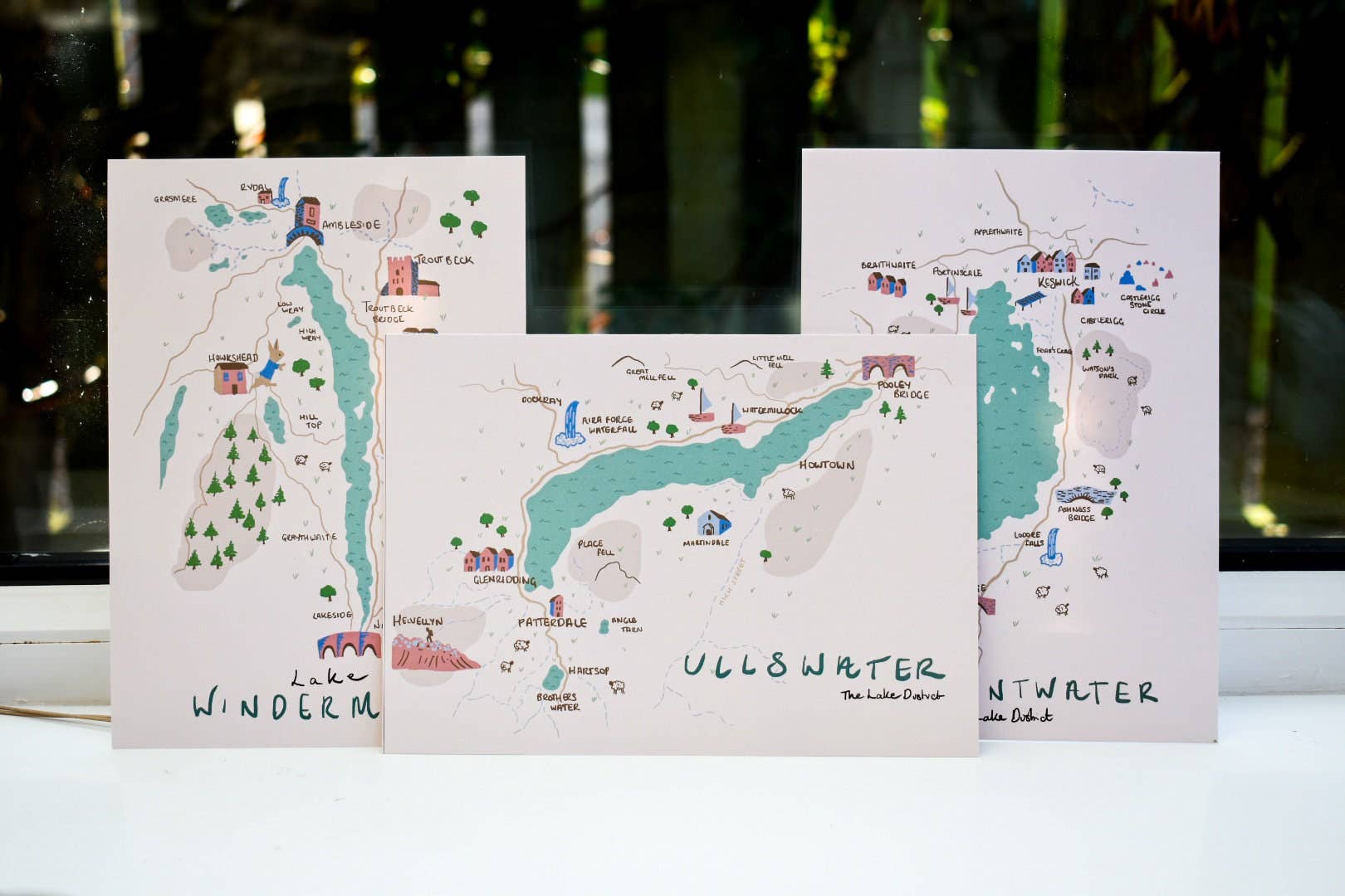 Mads Illustration – wholesale Map – Ullswater, The Lake District, illustrated map2