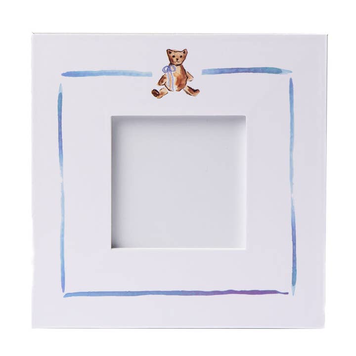 Teddy Bear with Blue Bow Frame for wholesale by Over the Moon Gift