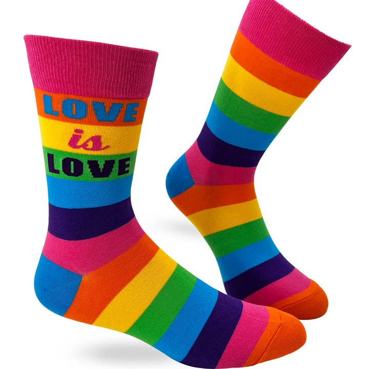 Fabdaz - Wholesale Socks - Men's - Love is Love Men's Novelty Crew Socks