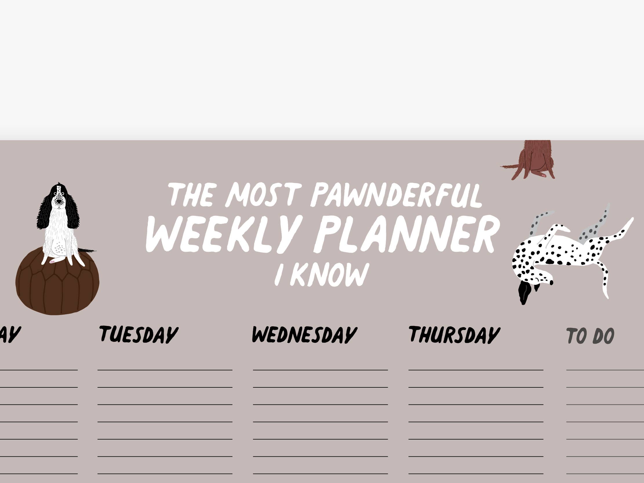 typealive - Wholesale Planner - Weekly planner/Petisfaction “DOGS”2