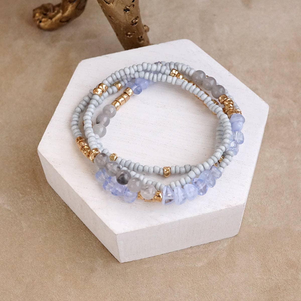 PennyLine inc - Wholesale Jewelry Set - Sunwashed Layers – Dainty Beaded Bracelet Set (4pc)5