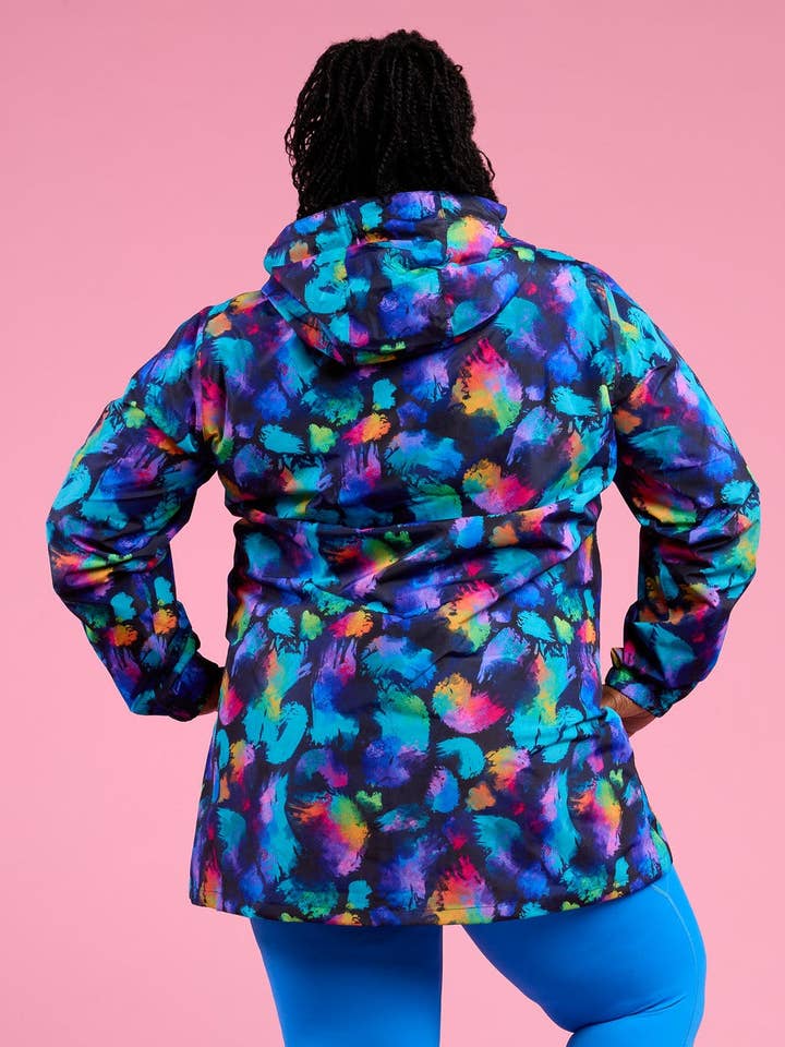 Mama Movement - Wholesale Raincoat – Women's - Rainbow Splatter Longline Raincoat7