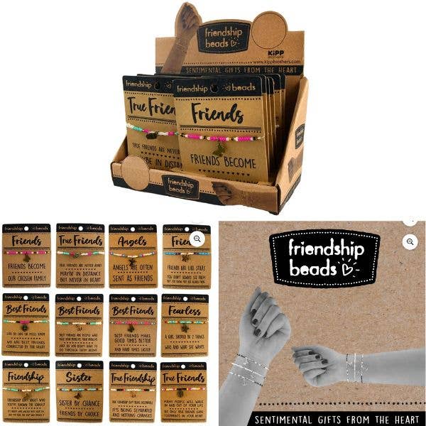 Friendship Beaded Bracelets - #22303 - Colors & Designs Vary for wholesale by St. Louis Wholesale LLC