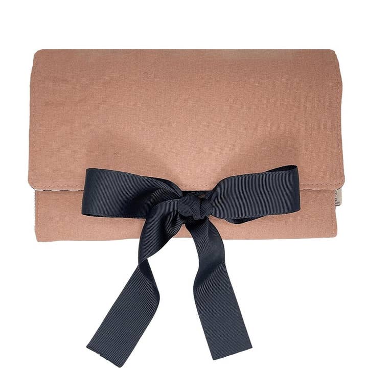 Grand rouleau à bijoux, pochette de voyage, rose/blush pour la vente par Bag-All