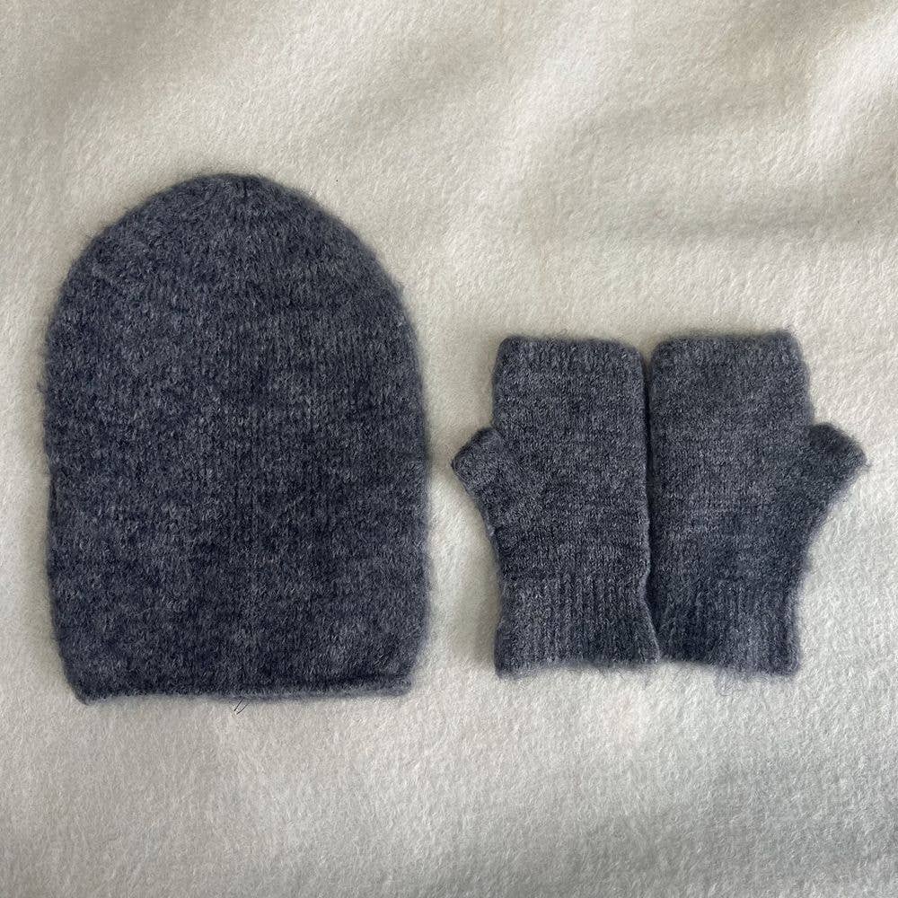 NOELINE – Conjunto de acessórios de inverno – Mulher por atacado – Chapéu alfa bebé & mitenes 7408/740211