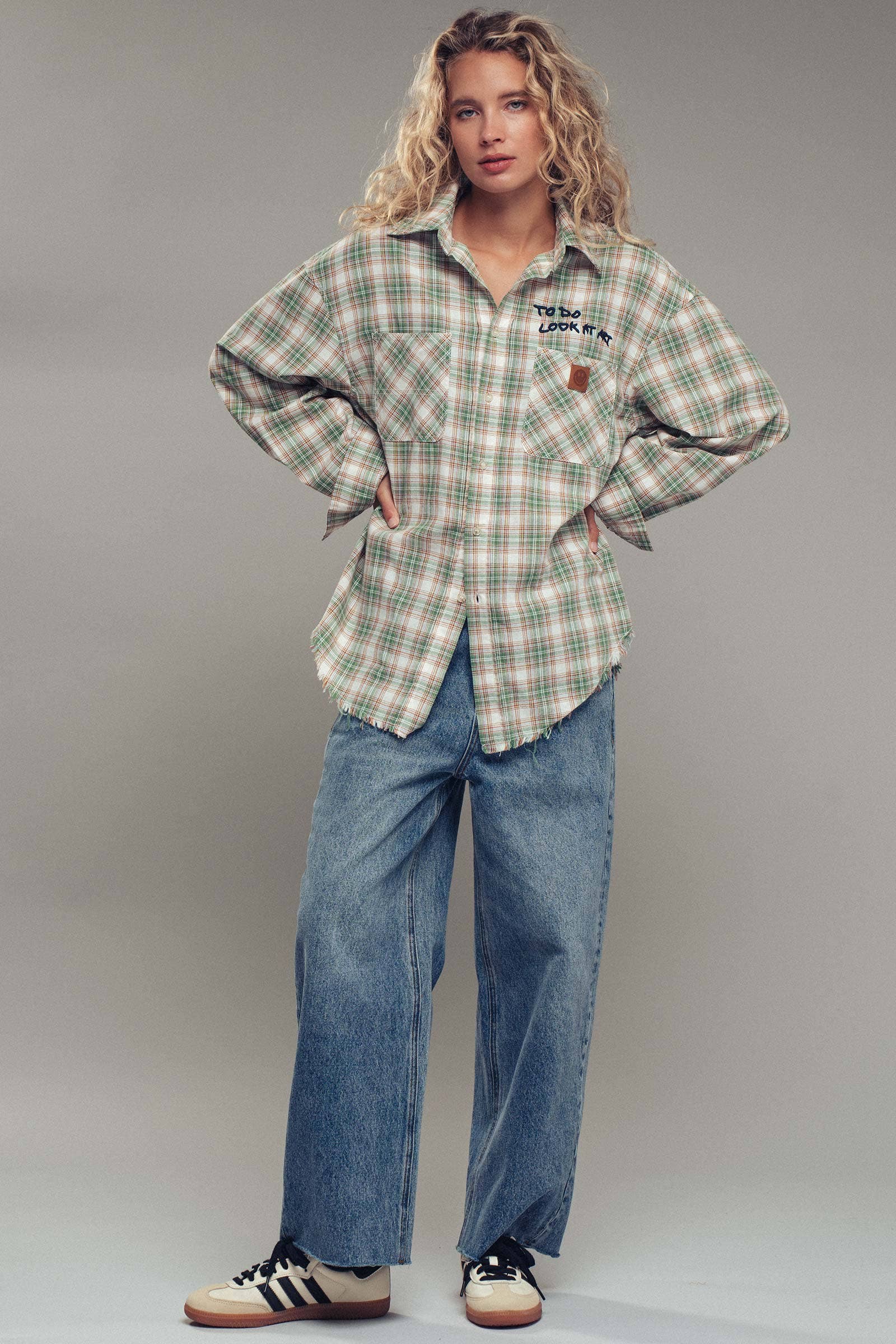 Urban Daizy - Wholesale Button Down Shirt - Women's - "TO DO LOOK AT ART" Embroidered Boho Top12