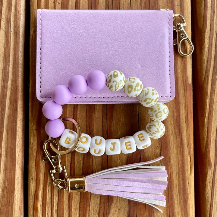 PROMO SPECIAL- COMBO ID Wallet and Bracelet Keychain Boujee for wholesale by Laberri