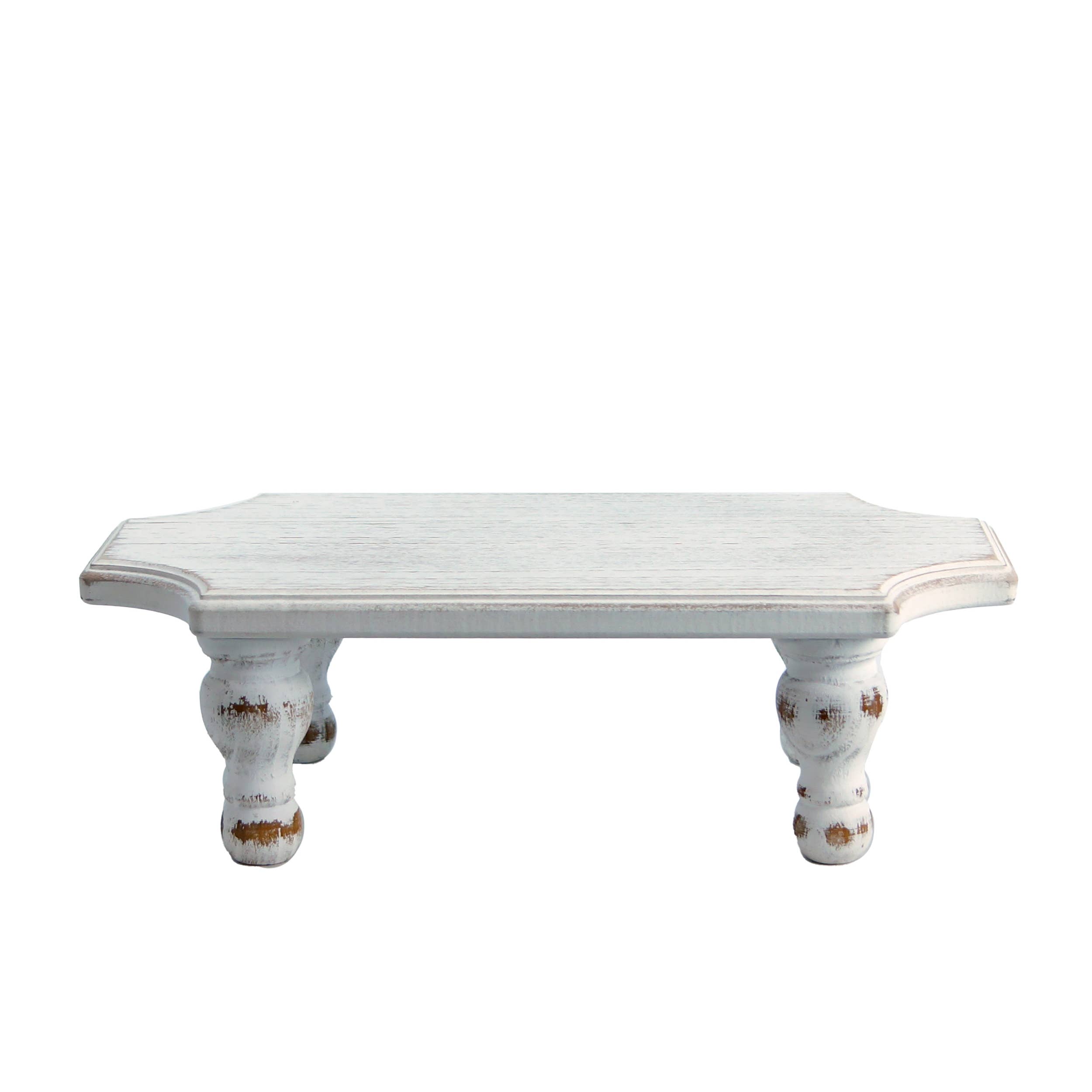 VIP Home & Garden - Wholesale Desk Riser - VIP Wood 15.75 in. White Weathered Pedestal0