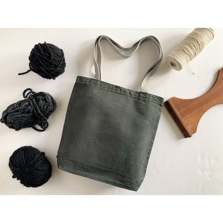 MEGranger Totes - Wholesale Tote Bag - Women's - Charcoal Hand Dyed Tote Bag: Dyed By Hand in Charcoal Dye1